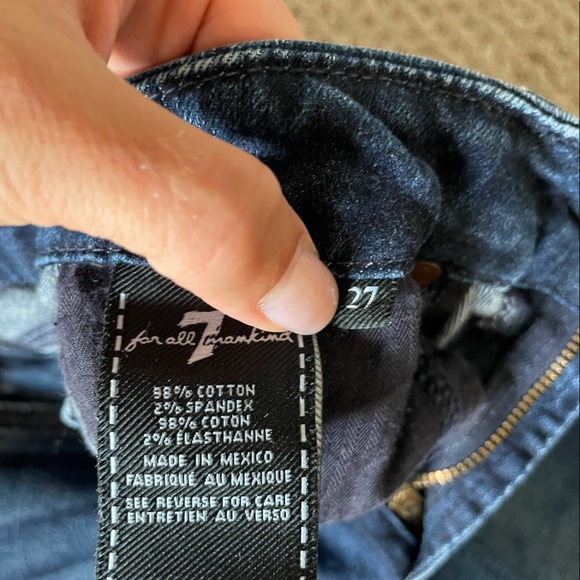 7 for all mankind - ankle straight jeans. Size 27 - Picture 5 of 6